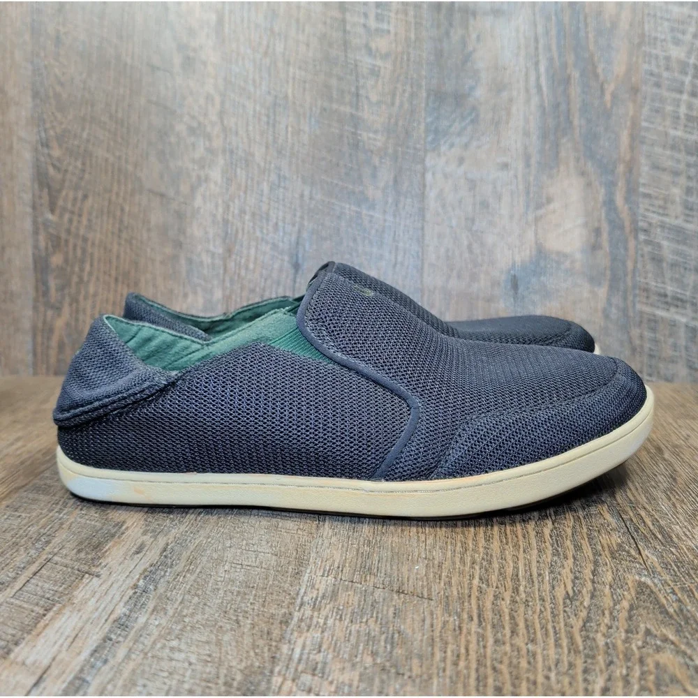 Olukai Nohea Mesh Slip-On All Weather Lightweight Sneaker Men's 8.5 Navy Blue